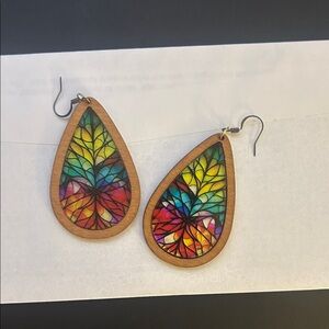 Colorful Teardrop Earrings-handmade